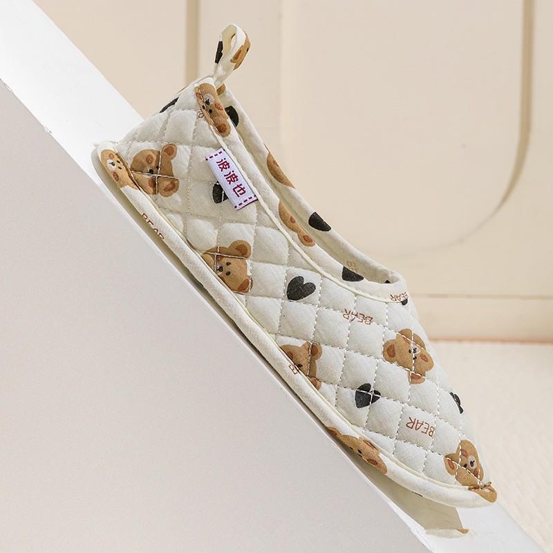 Breathable Soft Sole Non-Slip Cotton Slippers for Maternity Confinement, Closed Heel, Thin Style for Wood Floors