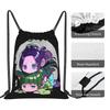 Cartoon Maomao Drawstring Bag Manga YSK Fashion Foldable Sackpack String Bags Men Outdoor Beach Backpack