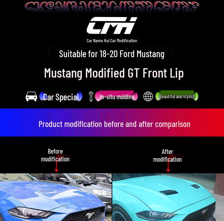 Ford Mustang GT Carbon Fiber Front Lip & Body Kit Upgrade (2018-2020)