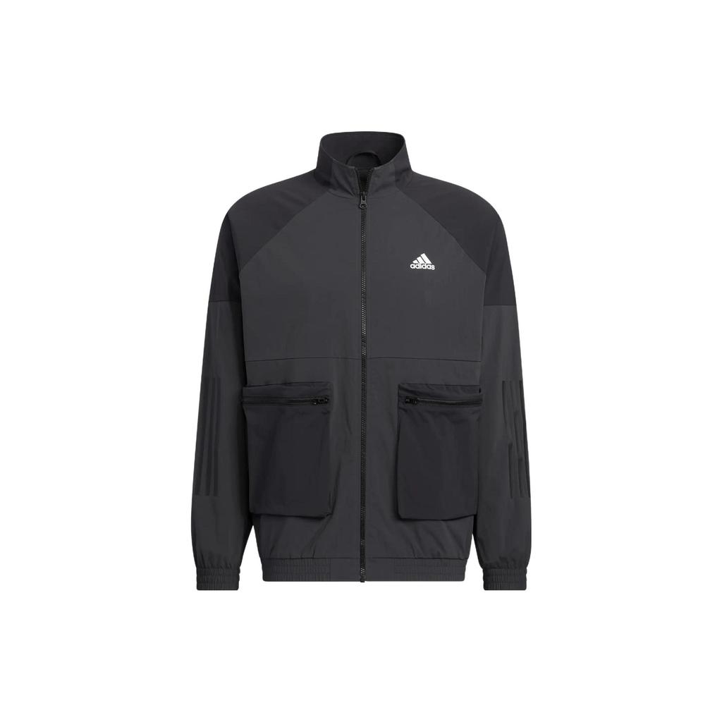 adidas Jackets Men's Black Stand Collar Moderate Workwear HN9009