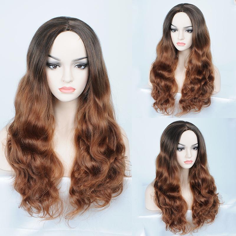 

Источник, Парики для Хэллоуина для девочек, Воздушные челки, Длинные вьющиеся волосы, Высокотемпературный шелк Cos Большие волнистые парики