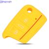 Jingyuqin 3 Button Silicone Key Fob Cover Case For VW Polo 2016 Golf 7 MK7 For Skoda Octavia Combi A7 For SEAT Leon Ibiza CUPTRA