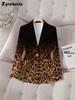 Newest Trendy Women's Blazer Elegant Kimono Style Printed Knit Women's Suit