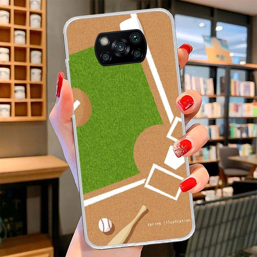 Baseball Sport Cover Phone Case For Xiaomi Poco F7 Ultra X7 X6 X5 Pro M7 Redmi 15C 15 13C 13 12C 12 10C 10 9A 9C 9T 9 Shell Poco