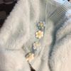 Frühlings- und Herbst-Strickjacke Imitation Nerzfell Pullover Süße Bonbonfarbe Blumenmuster Modischer Kleiner Einfall Temperament Damenmantel