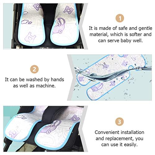 2-delad sittdyna för barnvagn, Andningsbar sommarkylmatta, Bekväm & Sval för Buggies och Barnvagnar, Lätt att Rengöra och Hållbar