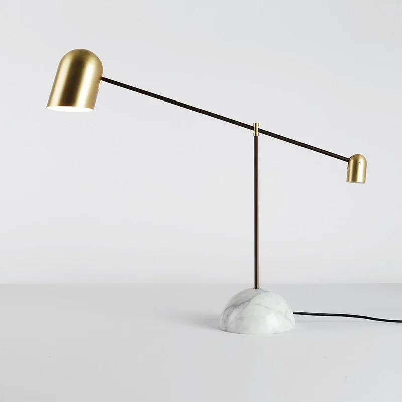 Modern minimalist creative desk lamp marble base adjustable and stylish living room study room bedroom bedside decorative lamp