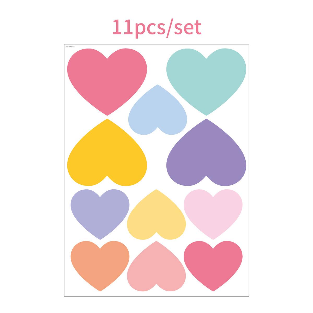 

10 Sheets Colorful Heart Love Wall Stickers, Children s Bedroom, Nursery, Classroom, Decoration Heart Sticker