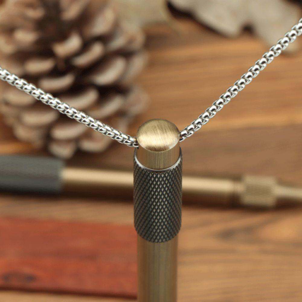 Vintage Füllfederhalter 0,5 mm Halsketten Füllfederhalter Persönlichkeit Mini Taschenstift Geburtstagsgeschenke