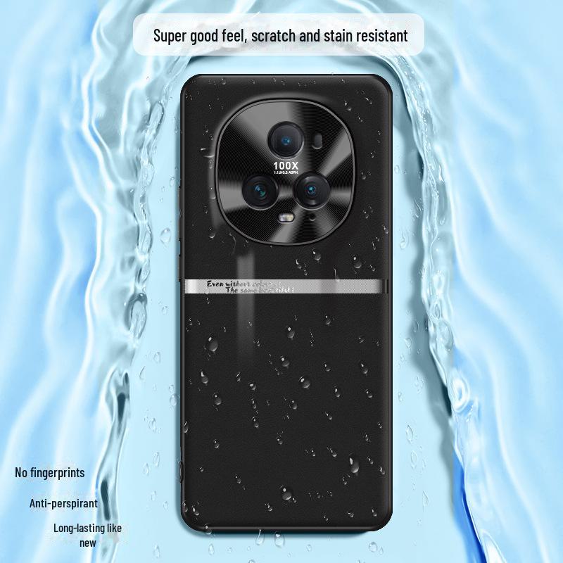 Protective liquid leather shell for Honor Magic5 Ultimate Edition phone, anti-fall design, ships as one piece.