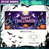 2D flat banner - 1 piece of Halloween magic skull garage horizontal decorationzyc
