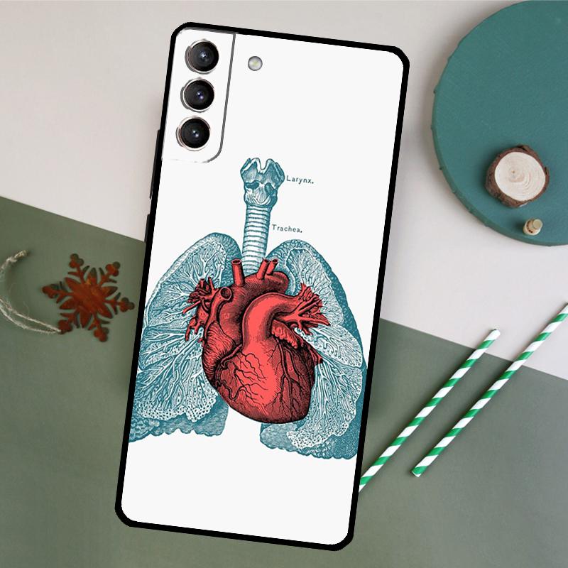 Medical Human Organs Meridian Art Phone Case For Samsung Galaxy S26 S24 Ultra S20 S21 S22 S23 S25 Plus S10 S25 FE Back Cover