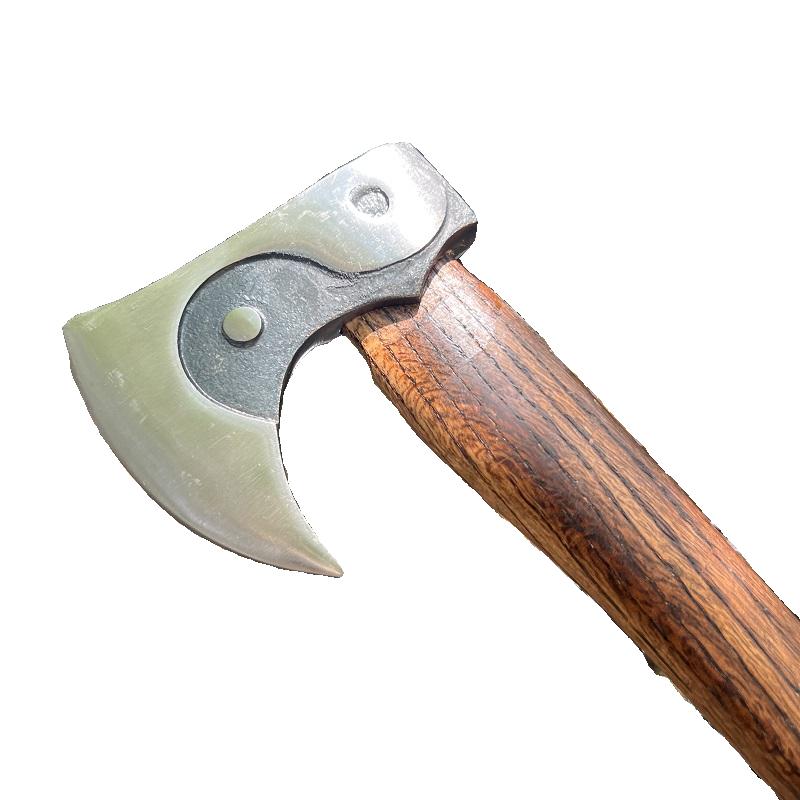 Household All Steel Forging Durable Qinggang Wood Carving Tai Chi Axe Convenient Hand Tool for Chopping Wood and Chopping Wood