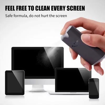 2 In 1 Screen Cleaner Spray for Mobile Phone PC Tablet Ipad Screen Dust Remover Microfiber Wiper Cloth Polish Cleaning Tools