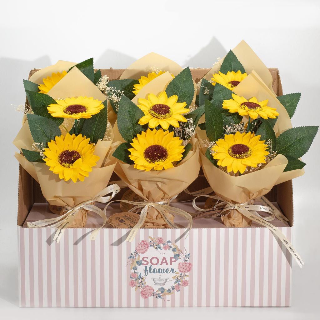 Soap Flower – Two Sunflower Bouquet