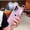Applicable To Samsung A53 Side Love Wristband Bracket Mobile Phone Case S24ULTRA Electroplating Anti-drop S23U Soft Protection