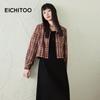 EICHITOO Women's Plaid Two-Piece Shirt Dress Set