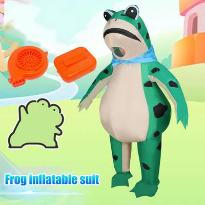 Inflatable Frog Costume for Adult Kid Funny Blow Up Frog Costume with Air Pump