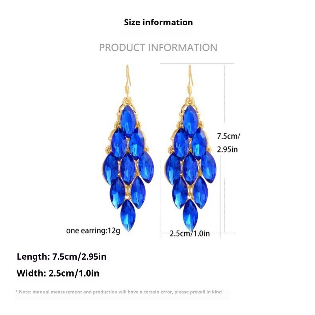 Large Rhinestone Earrings Accessible Luxurytrendyretro Earrings Elegant Earrings