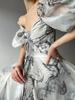 Sommerliches Blumenkleid Damen Sexy Französischer Stil Vintage Party Midi-Kleider Lässig Koreanische Mode Elegantes Retro-Kleid 2026 Neu