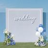 2.4×2.4m White Iron Wedding Backdrop Stand,Sturdy Metal Wedding Arch Stand for Ceremony Reception Party Event Backdrop Decor