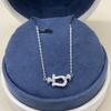Mini Diamond Horseshoe Buckle Necklace Medium Gypsy Nautical Buckle