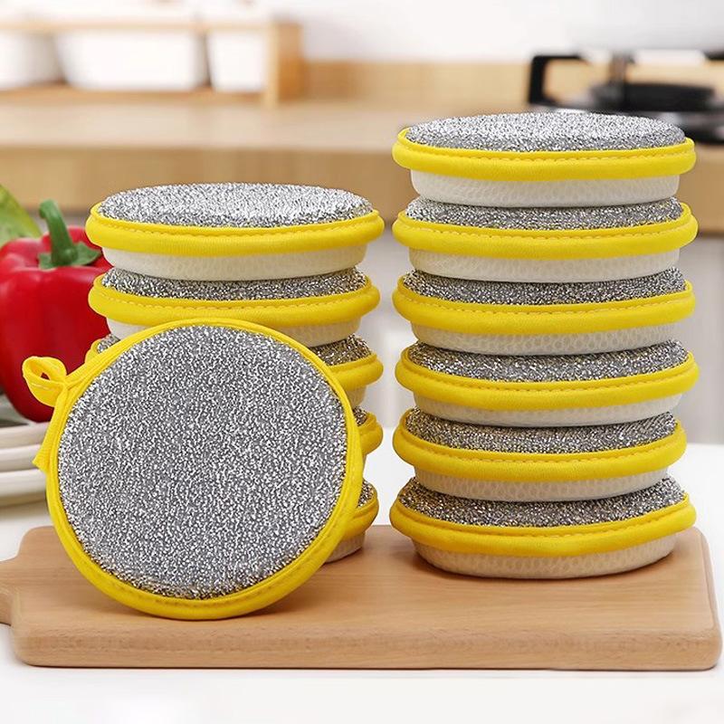 5 Double Side Dishwashing Sponge Dish Washing Brush Pan Pot Wash Sponges Household Cleaning Reusable Kitchen Tools