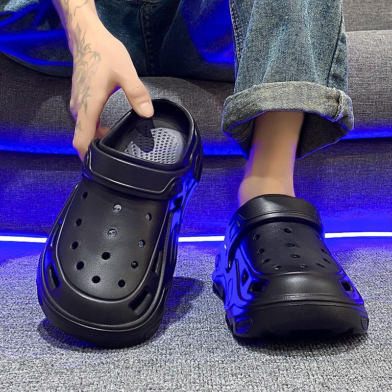 Men's 3.5cm High-heeled Sandals Outdoor EVA Non-slip Waterproof Slippers For Men Comfortable Soft Heightening Shoes