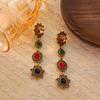 Vintage Long Tassel Set With Zircon 925 Silver Needle Earrings Showcase Elegant Feminine Temperament