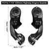 Motoforti Motorcycle Foot Peg Highway Engine Guards, Universal Foot Peg Short Angle Mounts for Harley, 1 Pair