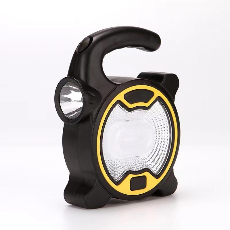 Multifunctional Outdoor Camping Portable Searchlight LED+COB Floodlight Emergency Light 3*AAA Battery Working Light