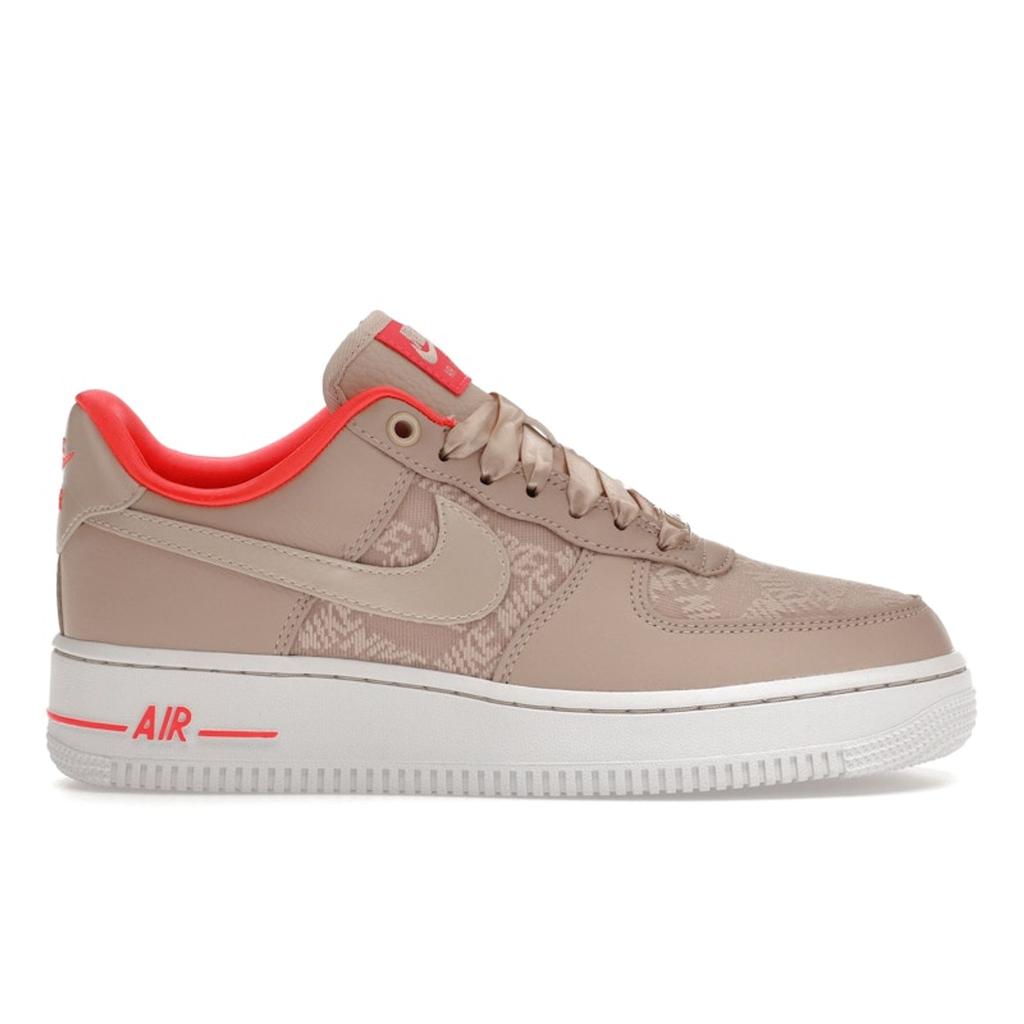 Nike  Air Force 1 07 Fossil Stone Laser Crimson Women Sneakers Pink White DQ7782-200