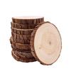 5pcs 8-10cm Unfinished Natural Wood Slices with Bark Rustic Wood Rounds for Wedding Decor Centerpieces Party Decorations