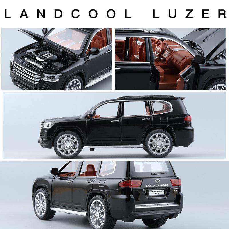 1/24 Toyota LAND CRUISER LC300 Alloy Diecasts Toy Vehicles Metal Toy Car Model Sound and Light Pull Back Collection Kids Toy