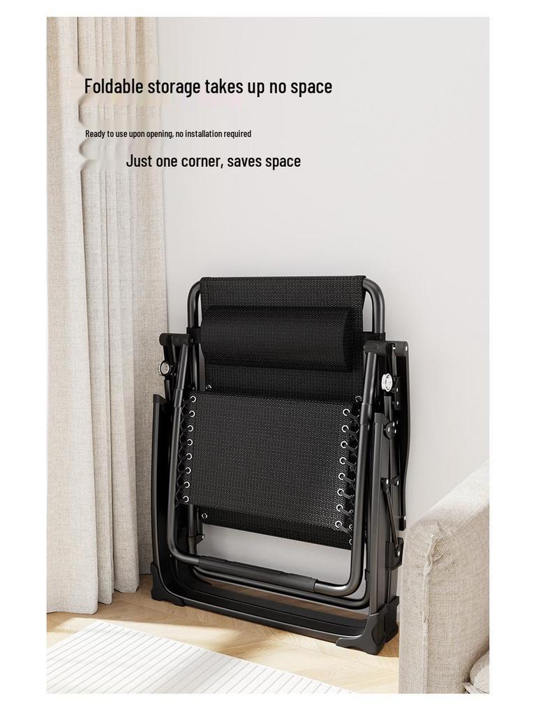 Adjustable Folding Chair: Sit or Recline with Backrest - Ideal for Napping at Home, Office, or Beach.