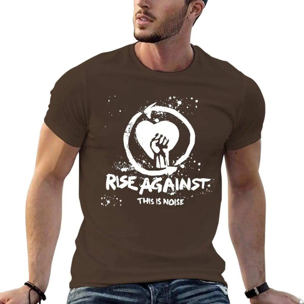 New Rise Against Band Music Punk Rock T-Shirt Man Clothes Boys T Shirts Funny T Shirts Slim Fit T Shirts for Men
