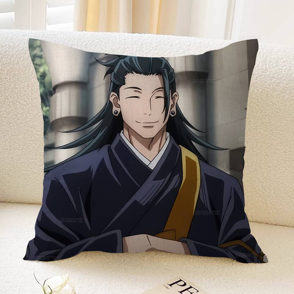 Cartoon Figure Suguru Geto Lucky Dragon Pillow Cover Sofa Cushion Cover Home Room Decoration Children Gift