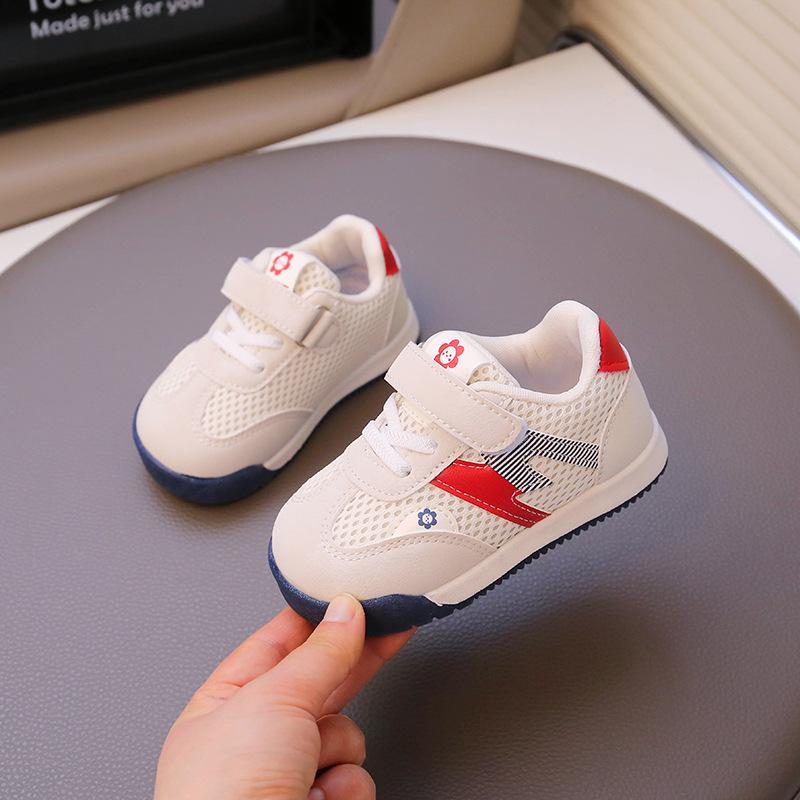 2025 children's spring and summer new board shoes girls double mesh breathable sports shoes children's baby shoes non-slip breathable board shoes