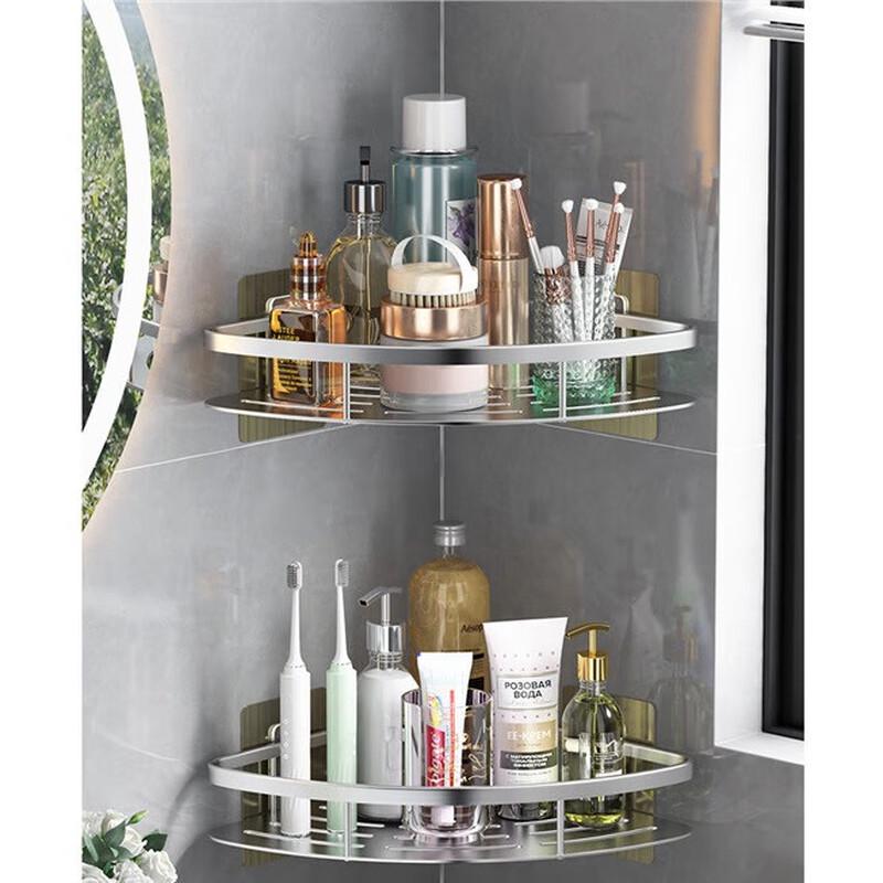No-Drill Space Aluminum Corner Shelf