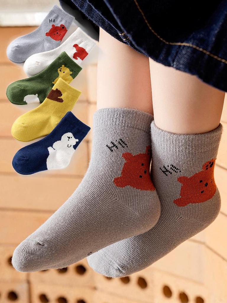 Autumn Cartoon Socks for Kids - Class A Boys & Girls Baby Socks for Fall/Winter