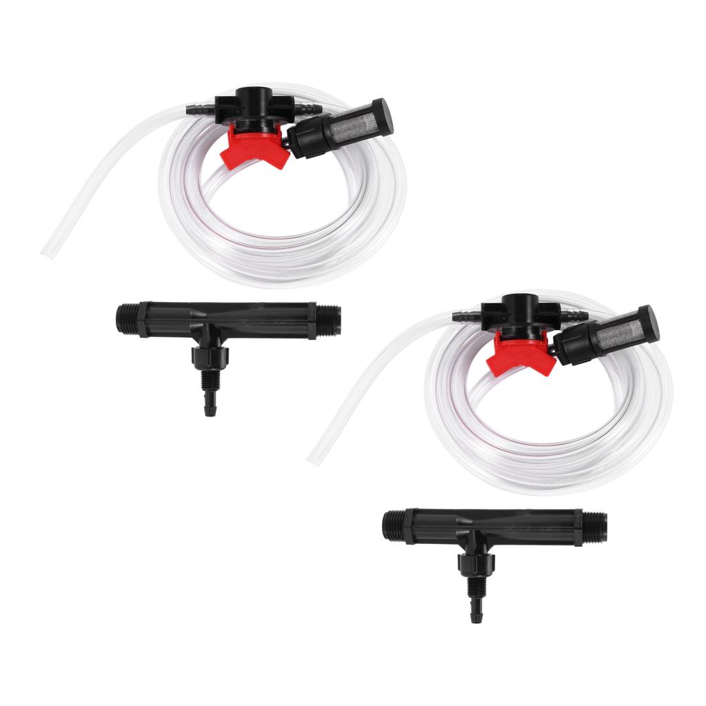 A34R 2Pcs 1/2 Garden Irrigation Device Venturi Fertilizer Injector Switch Water Tube Kit