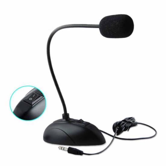 Wired Base Desktop Microphone Mobile Phone Karaoke Gaming Meeting Mic for PC