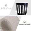 Aquarium Decoration Ceramic Ring Fish Tank Plant Fixing Pot Polka Aquatic Plants Potted Planting Cup Aquarium Accessories