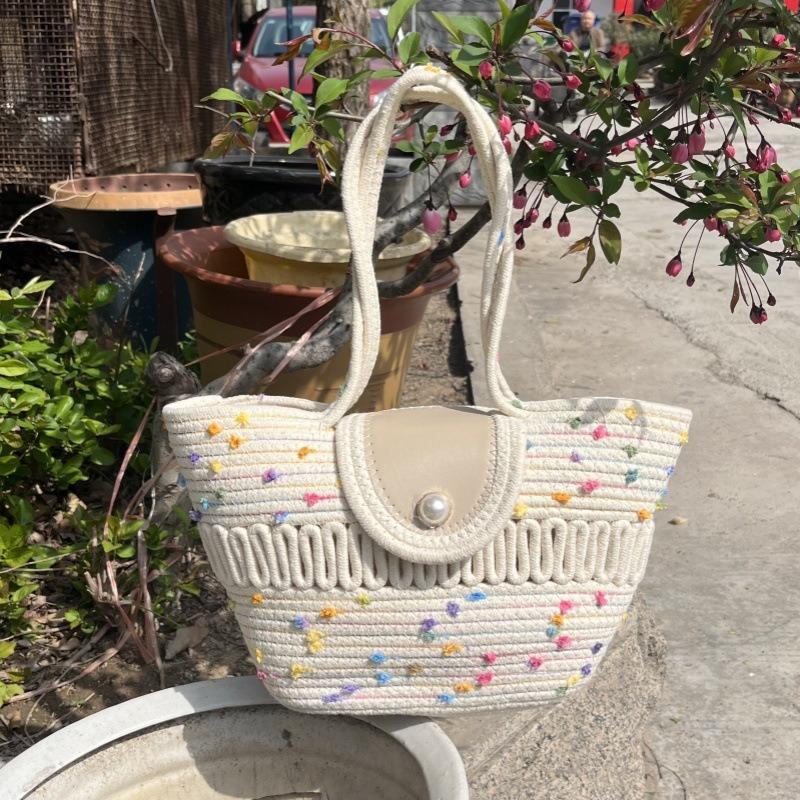 

Повседневная большая сумка, тканая сумка, идеально подходит для летнего пляжного отдыха, для отдыха на природе, отдыха, летних предметов первой необходимости, идеально подходит для отпуска и отдыха