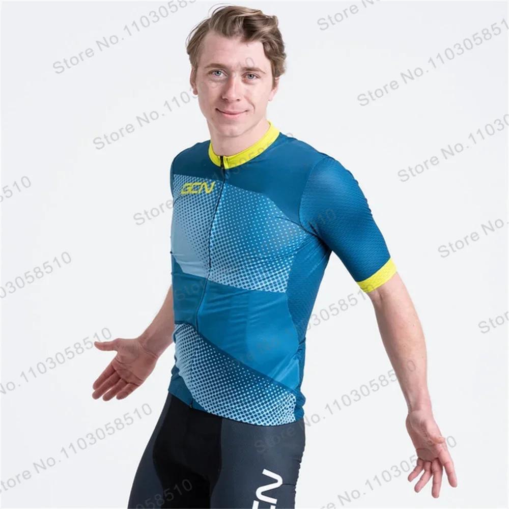 2024 GCN Team Cycling Jersey Set Summer Breathable Road Bicycle Suit Riding Uniform Bike MTB Clothing PRO Sports Cycling Kits