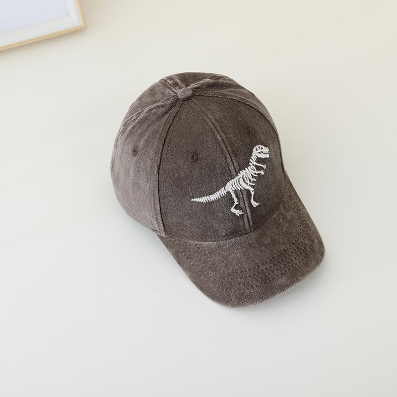 Cappelli Sportivi Scuola Neonato Maschio Baseball Estivi Ricamati Dinosauro Bambini Esterno Bambini Cappellini per 2-8 Anni Regolabili