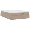 Ottoman Bed with Mattress Cappuccino Brown 140x200 Cm Faux Leather