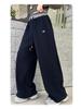 Girls' 2025 Wide-Leg Sweatpants with Velvet - Winter/Spring Sports Style