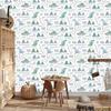 Dinosaurs Trees and Mountains Wallpaper for Living Room and Bedroom 50x1000