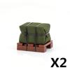 Militärisches Baustein-Soldatenfiguren-Zubehör Zelt Ölfass Sandsack Waffe Kiste Armee Bausteine Geschenk Spielzeug Kinder J034